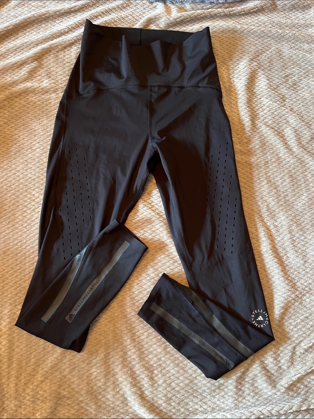 Stella McCartney Adidas Black High-Waist Athletic Leggings